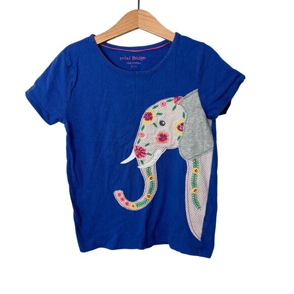 Mini Boden Elephant Applique Tee - Picture 1 of 5